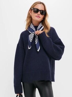 {Tuckernuck} NWT Genevieve Navy Crewneck Sweater